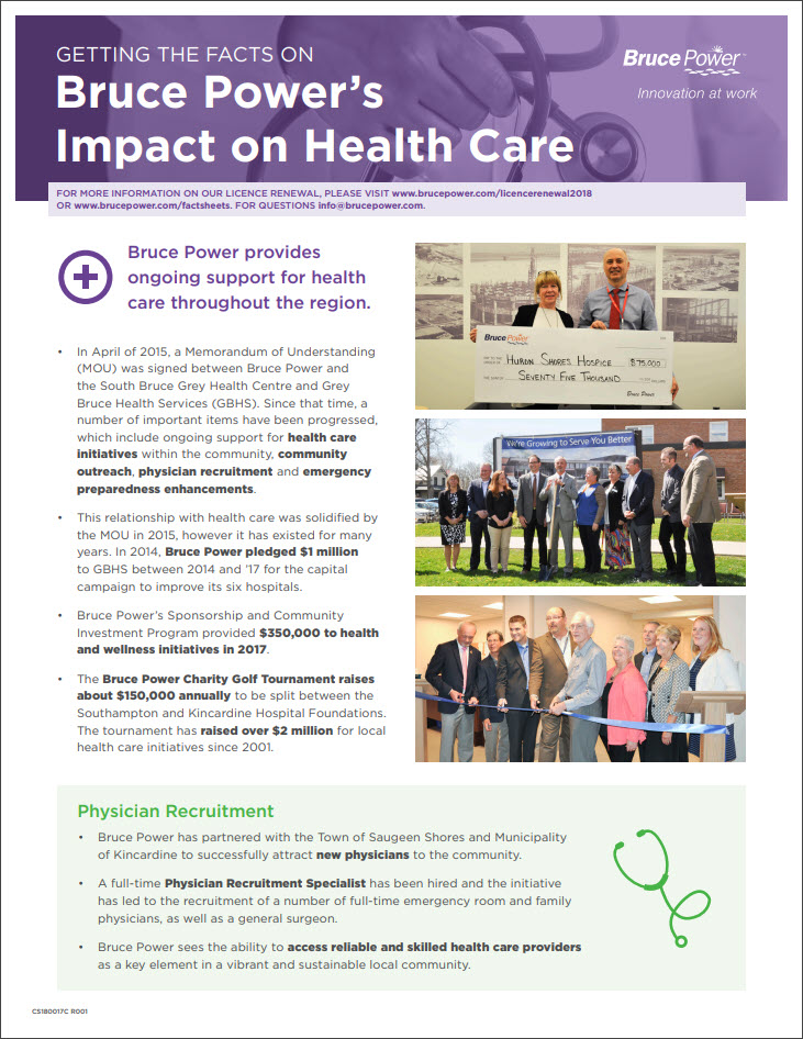 Bruce Power's Impact on Health Care thumbnail