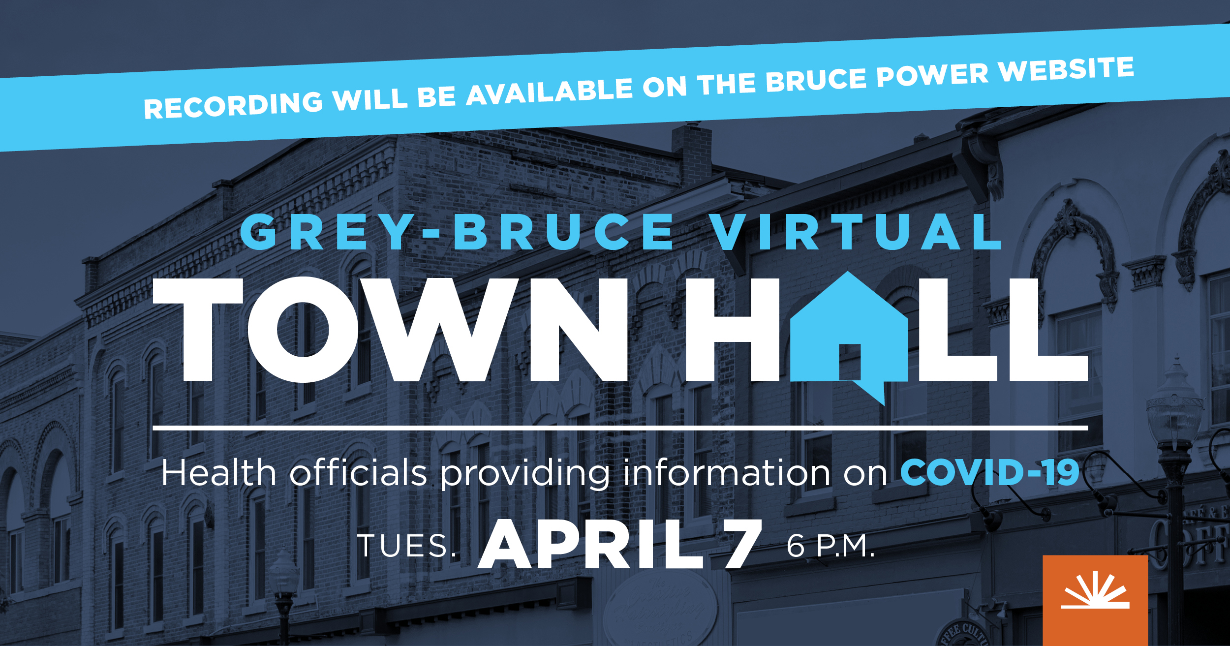 April 7, 2020, virtual town hall advertisement