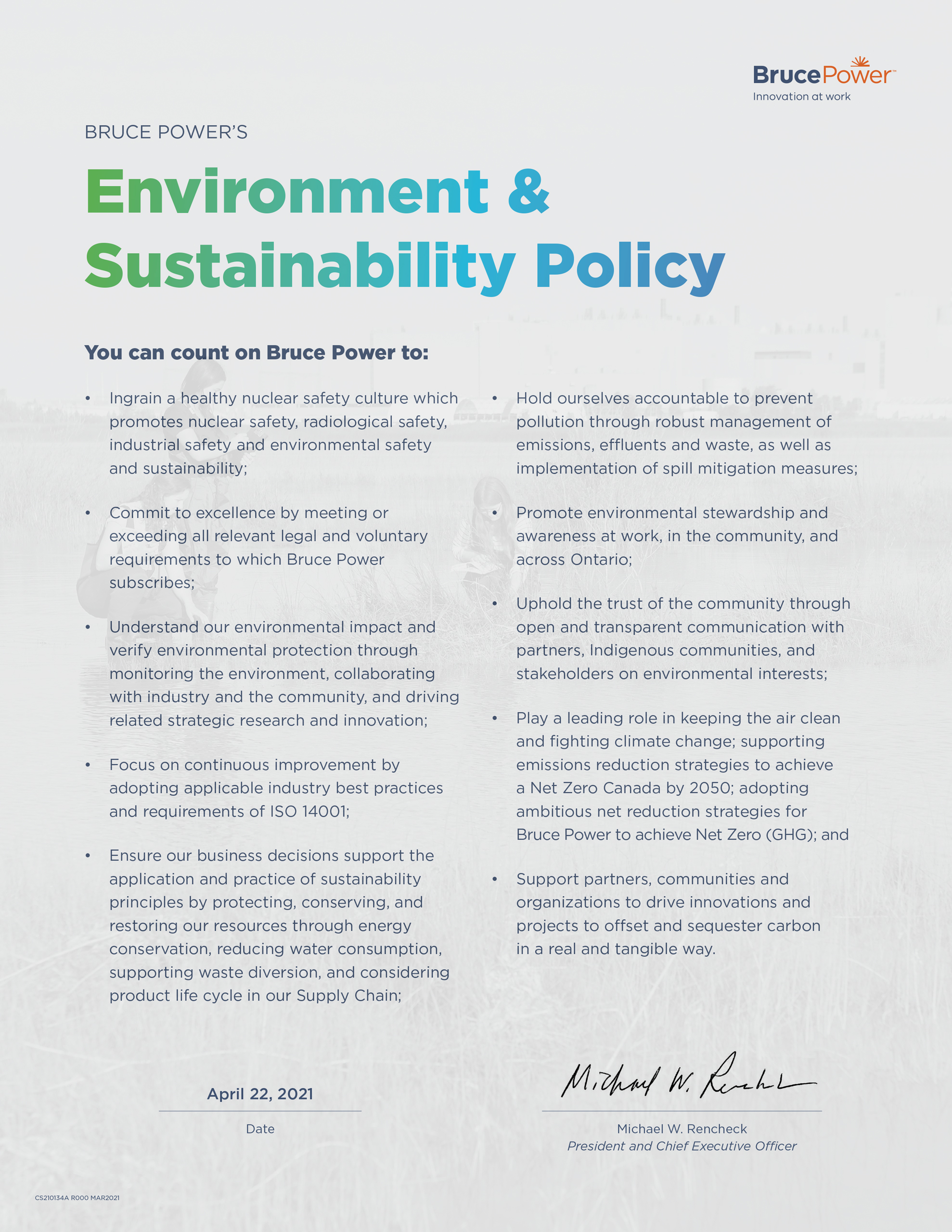 Environmental & Sustainability Policy