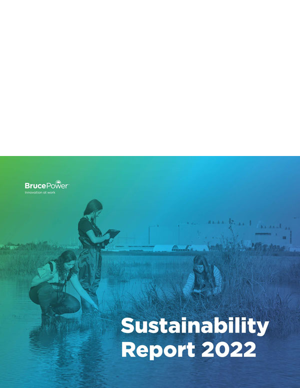Cover of the Bruce Power Sustainability Report 2022