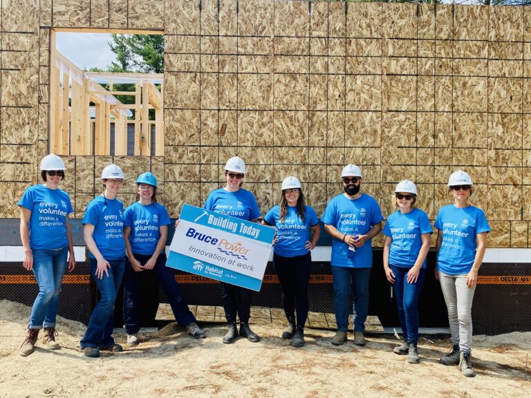 Bruce Power employees volunteer at Habitat for Humanity build,