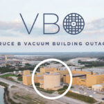 Bruce B VBO graphic showing Bruce Power site, highlighting Vacuum Building.