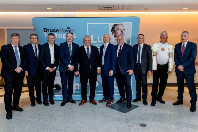 Bruce Power and its partners announce expansion of isotope capacity the University Health Network’s Princess Margaret Cancer Centre. Group photo