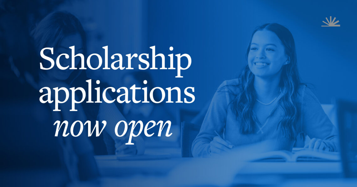 Bruce Power scholarship graphic showing a student and book