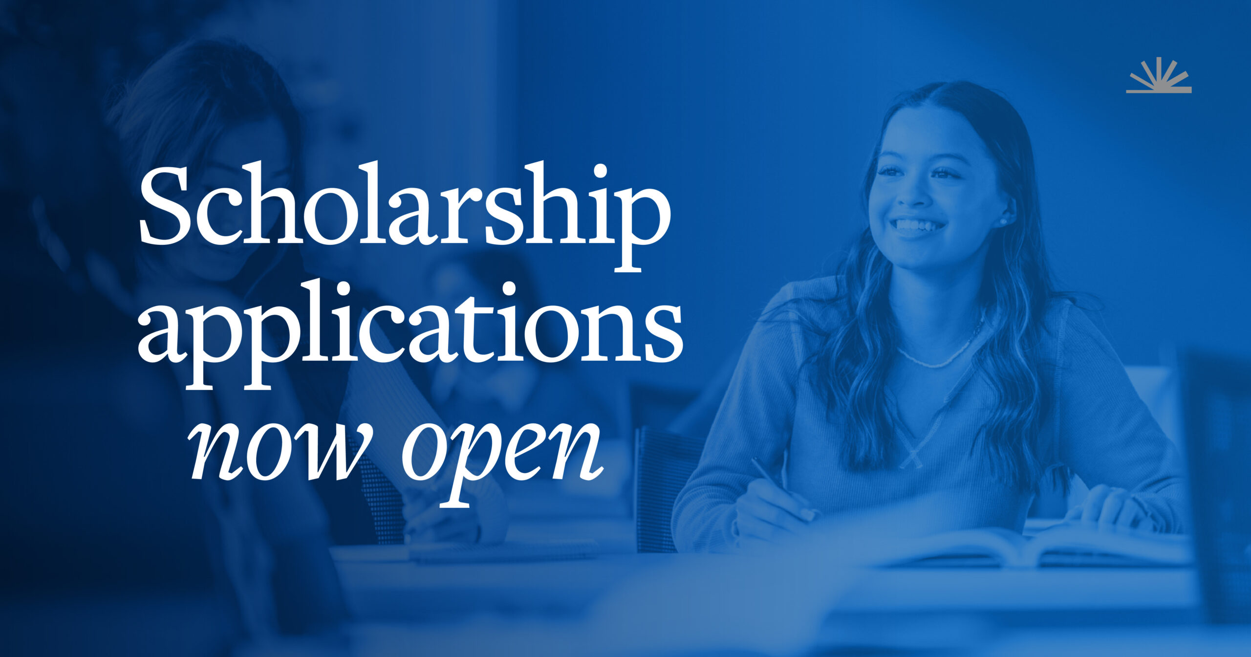 Bruce Power scholarship graphic showing a student and book
