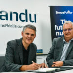 Bruce Power Chief Operating Officer and Executive Vice-President James Scongack, left, and Gary Rose, President, Candu International, sign a Master Services Agreement that reflects a shared commitment to innovation, efficiency, and collaboration focused on the eight units at the Bruce Power site and their key role in Ontario’s’ Integrated Energy Plan.