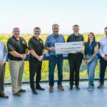 Bruce Power donated $150,000 to the 2026 International Plowing Match and Rural Expo. From left are John Peevers, Josh Bester, (IPM 2026 Sponsorship Chair) Bill Walker, (IPM First Chair and Media Relations) Gord Lang, (IPM Chairperson) James Scongack, Allison Pepper (Ontario Plowmans Association) and Pat Dalzell.