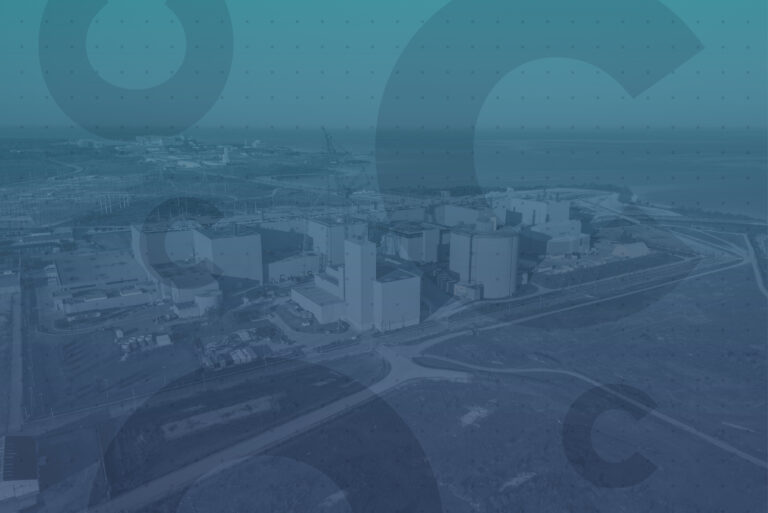 Bruce C and Ontario Chamber of Commerce report graphic, site photo with blue overlay and OCC