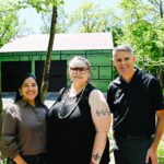 Dr. Elisa Levi, left, and Janine Manning, join Bruce Power Chief Operating Officer and Executive Vice-President James Scongack in announcing the company’s pledge of $1 million to fund the Noongwa Wellness project, an initiative focused on transforming community healthcare delivery in Neyaashiinigmiing.