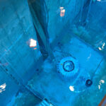 Cobalt-60 harvested during the Unit 8 outage is readied for transport in the secondary irradiated fuel bay.