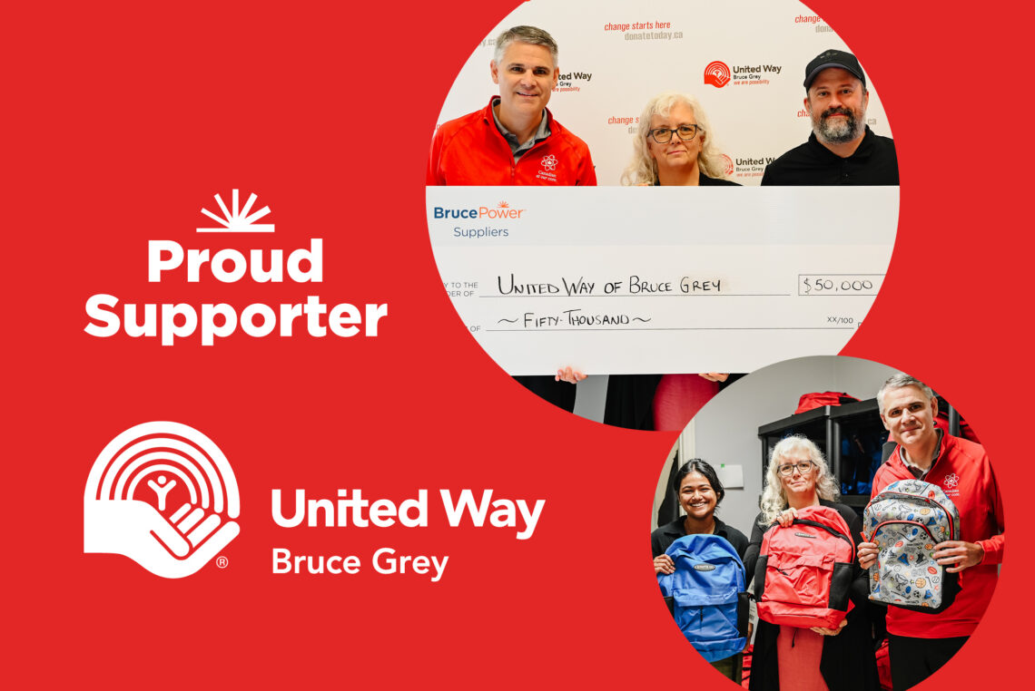 Proud supporter of United Way supplier donation cheque presentation of $50,000